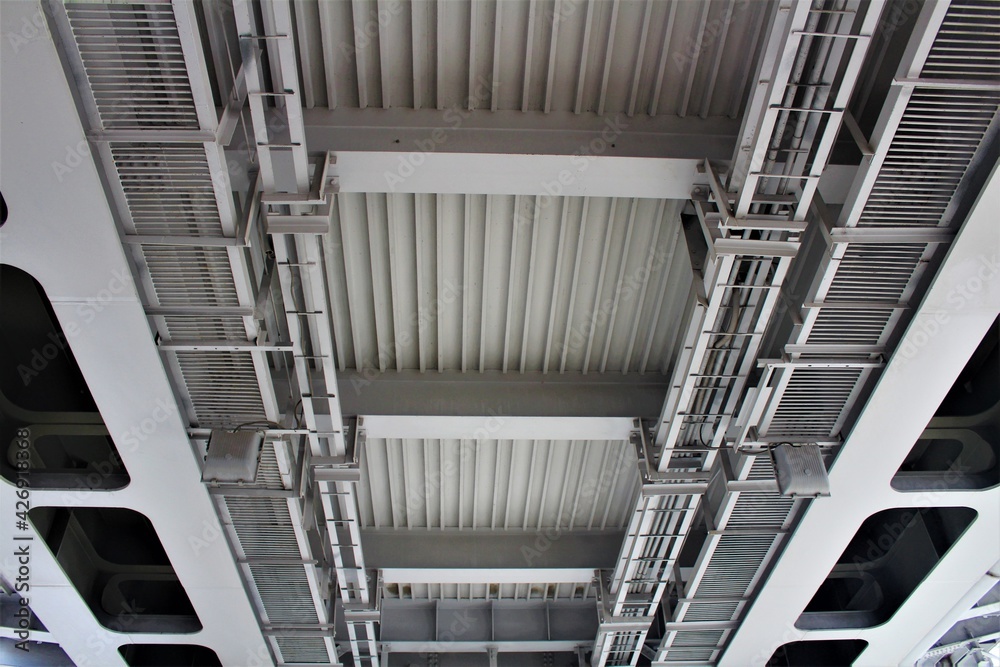 Obraz premium texture: iron bridge structure