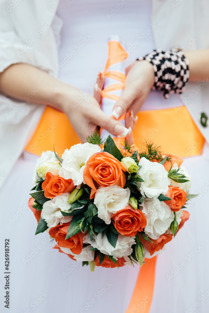 beautiful delicate flowers in a beautiful bouquet. Bridal bouquet. delicate wedding bouquet beautiful delicate flowers in a beautiful bouquet. Bridal bouquet. delicate wedding bouquet