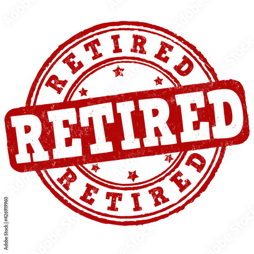 Retired grunge rubber stamp