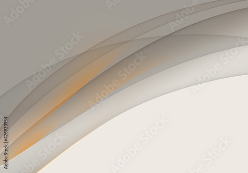 Abstract background waves. White, gardenia, orange and grey abstract background for wallpaper or business card