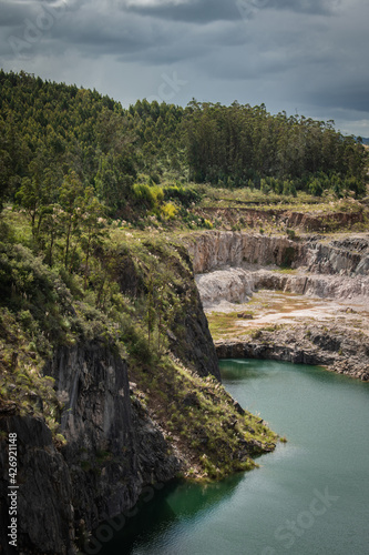 quarry landscape with water in uruguay