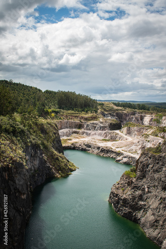quarry landscape with water in uruguay