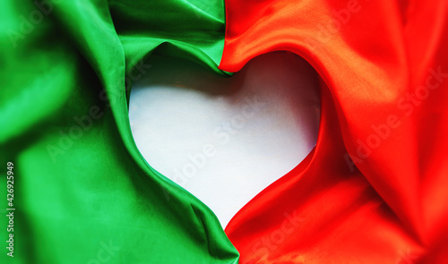 Fotografie italian  flag traditional colors, patriotic italian background of Italy, liberat