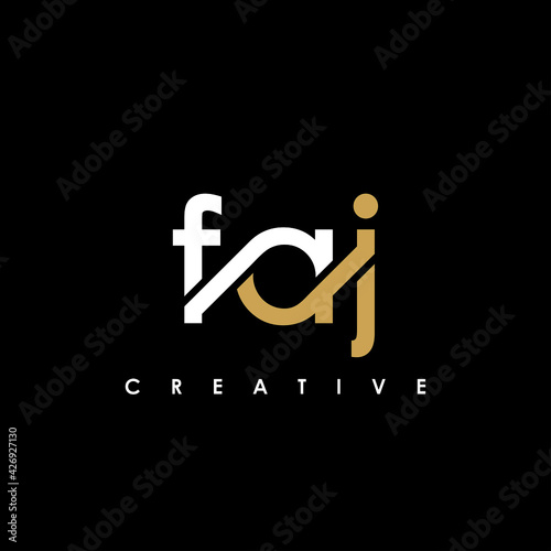 FAJ Letter Initial Logo Design Template Vector Illustration photo