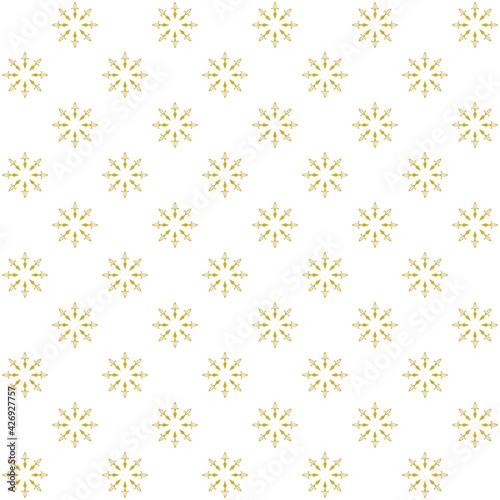 Wallpaper Mural Abstract of polar blade pattern. Design grid of seamless gold on white background. Design print for illustration, texture, wallpaper, background. Torontodigital.ca
