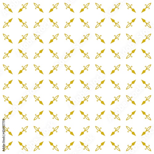 Abstract of diagonal blade pattern. Design tile of seamless gold on white background. Design print for illustration  texture  wallpaper  background.