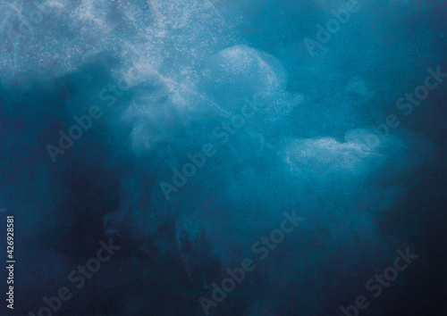 Blue sky with cloud or deep underwater abstract background. Texture of decorative.