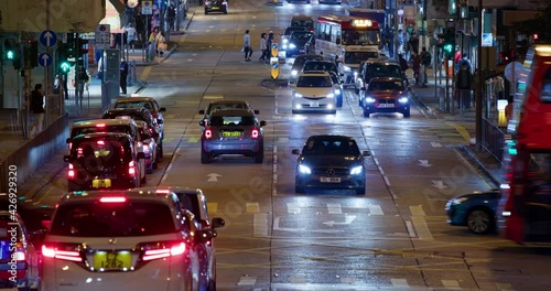 Wallpaper Mural Hong Kong city night Torontodigital.ca