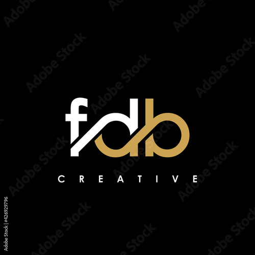 FDB Letter Initial Logo Design Template Vector Illustration