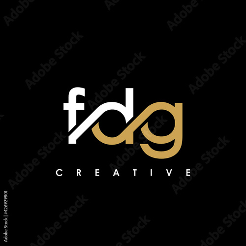 FDG Letter Initial Logo Design Template Vector Illustration photo