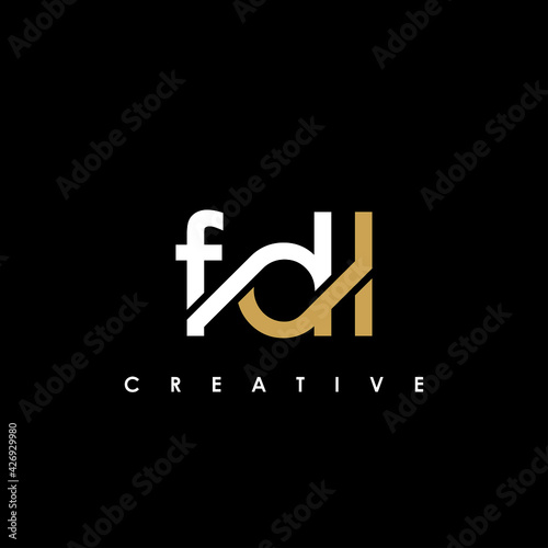 FDL Letter Initial Logo Design Template Vector Illustration photo