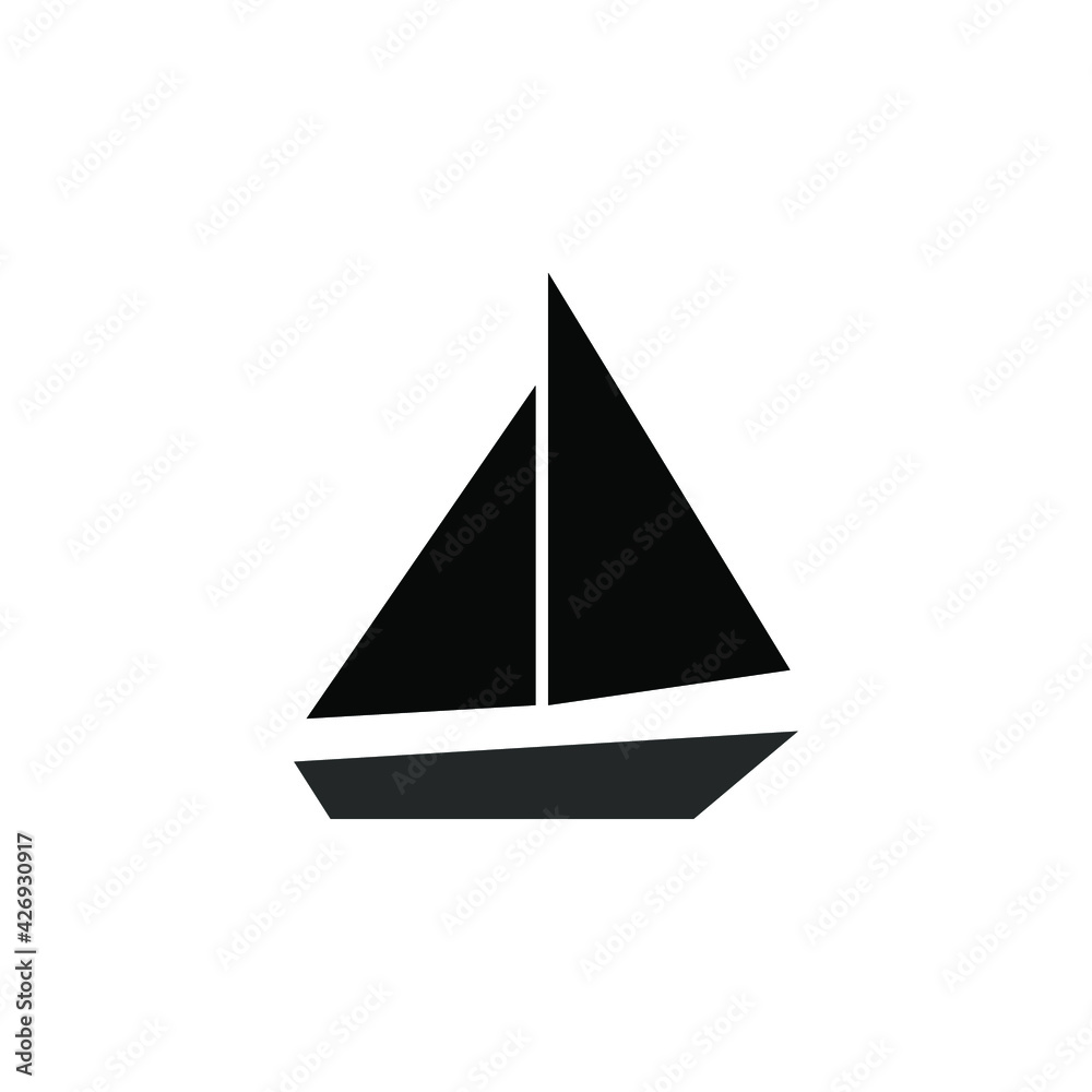 illustration vector graphic yacht icon template illustration vector graphic yacht icon template
