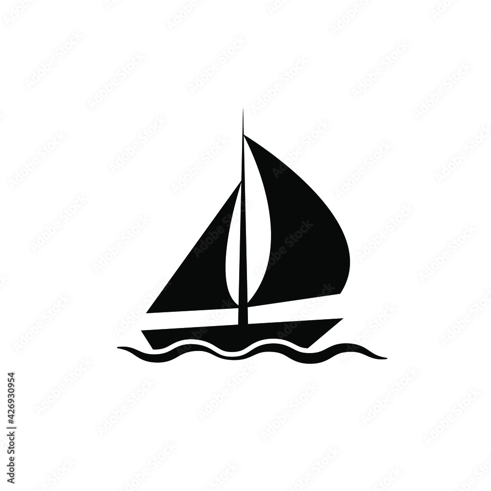 illustration vector graphic yacht icon template