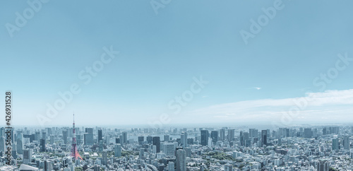 (東京都-風景パノラマ)東京都市風景６