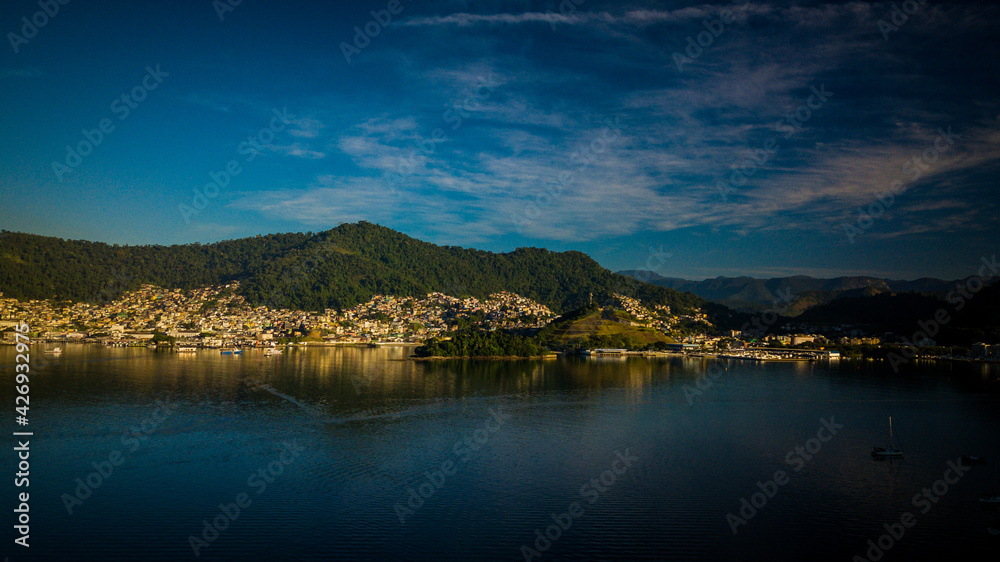 Panoramic view of the city of Angra dos Reis and its beaches, Rio de Janeiro - Brazil