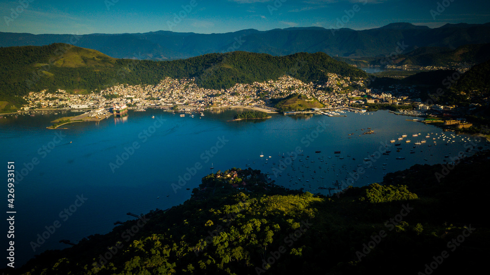 Panoramic view of the city of Angra dos Reis and its beaches, Rio de Janeiro - Brazil