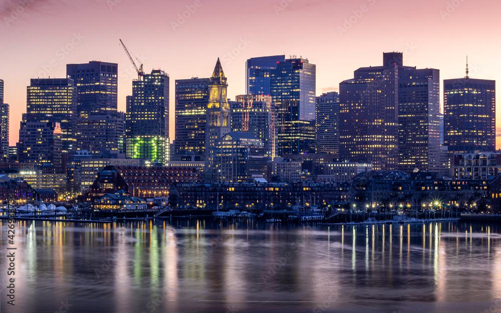 Naklejka premium boston skyline