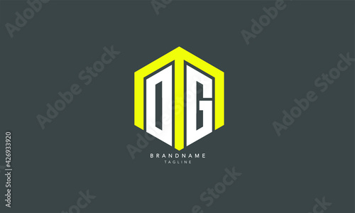 Alphabet letters Initials Monogram logo OMG, MOG