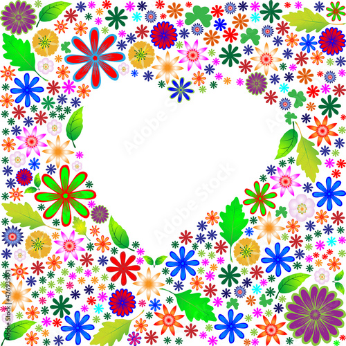 frame with flowers