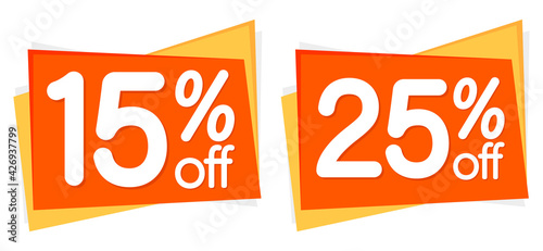 Set Sale banners design template, discount tags, online store promotion icons, vector illustration