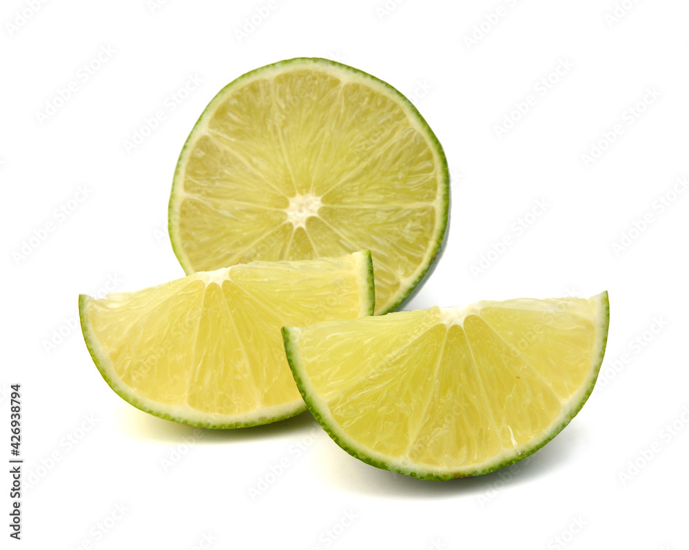 Fresh ripe lime isolated on white background Fresh ripe lime isolated on white background