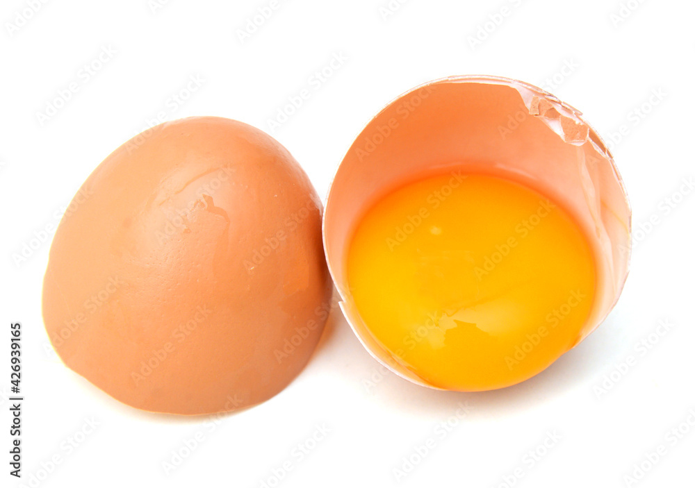 Raw eggs isolated on white background Raw eggs isolated on white background