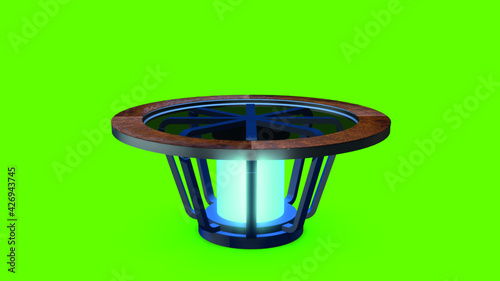 Virtual TV Studio News Desk. 3d Rendering. This background was created in high resolution with 3ds Max-Vray software. You can use it in your virtual studios.