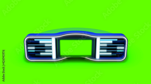 Virtual TV Studio News Desk. 3d Rendering. This background was created in high resolution with 3ds Max-Vray software. You can use it in your virtual studios.