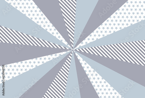 コミック風のモノクロの集中線素材