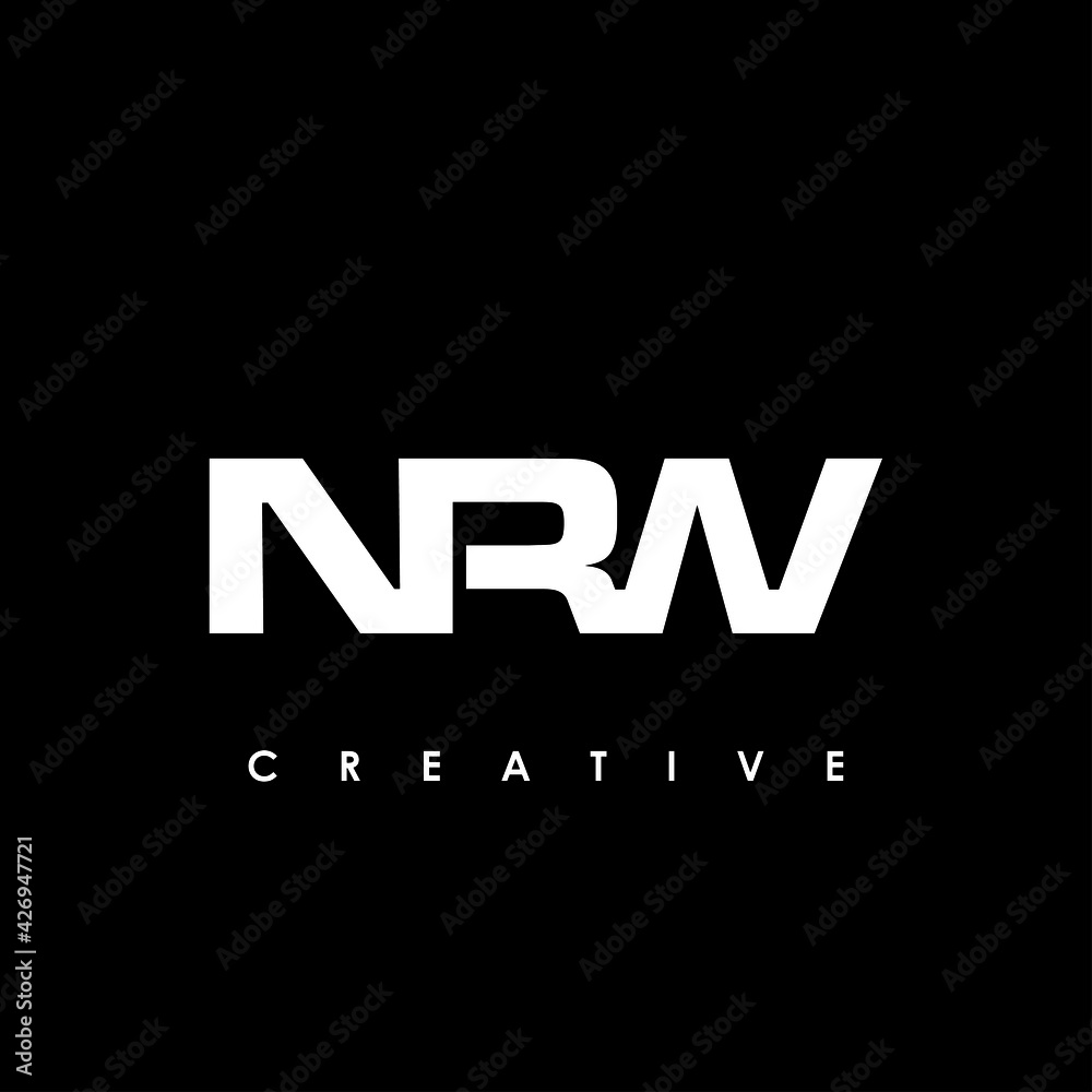 NRW Letter Initial Logo Design Template Vector Illustration