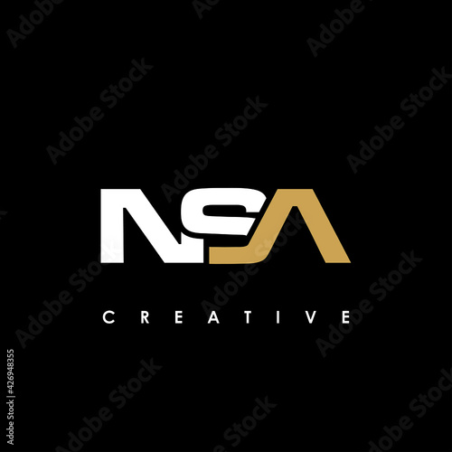 NSA Letter Initial Logo Design Template Vector Illustration photo