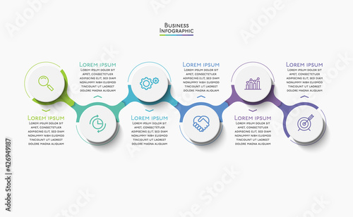 Business data visualization. timeline infographic icons designed for abstract background template milestone element modern diagram process technology digital marketing data presentation chart Vector