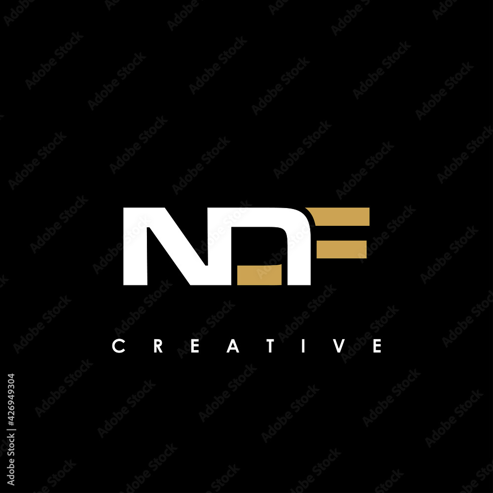 NDF Letter Initial Logo Design Template Vector Illustration NDF Letter Initial Logo Design Template Vector Illustration