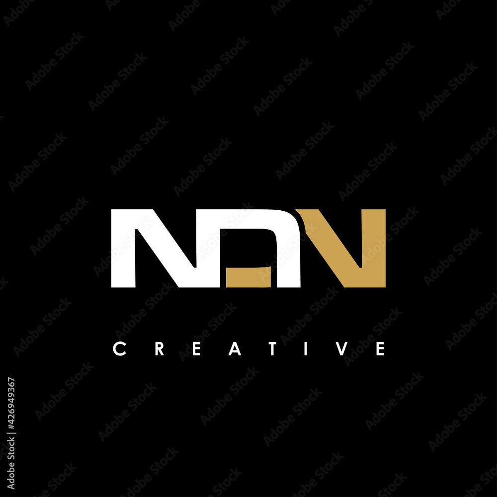 NDN Letter Initial Logo Design Template Vector Illustration
