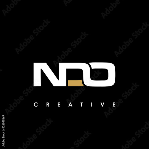 NDO Letter Initial Logo Design Template Vector Illustration