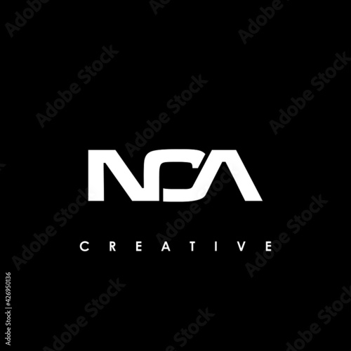 NCA Letter Initial Logo Design Template Vector Illustration