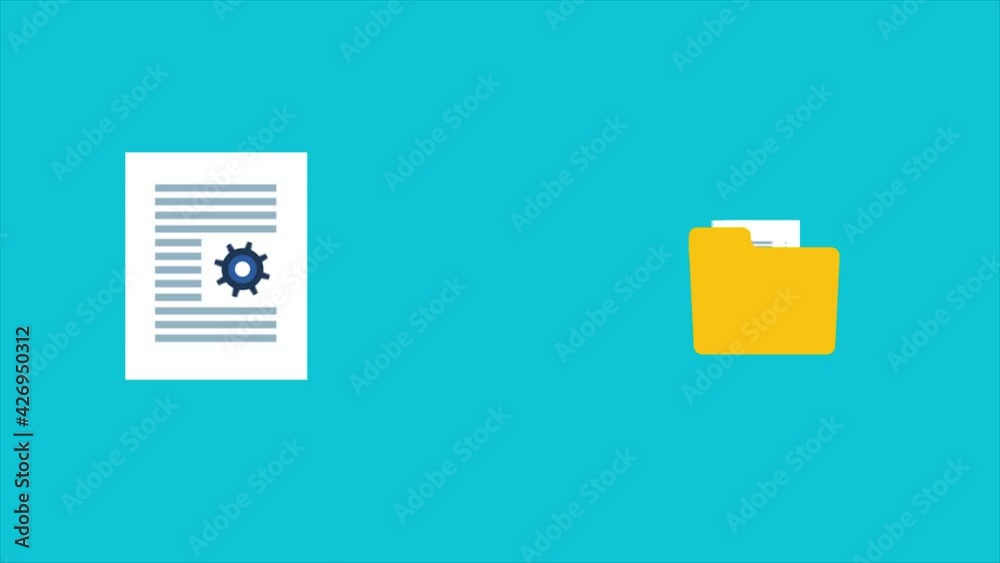 Online document management software concept. Organize office document, video animation. Online document management software concept. Organize office document, video animation.