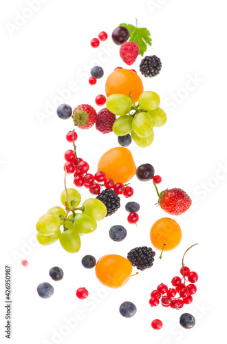 berry mix isolated on a white background