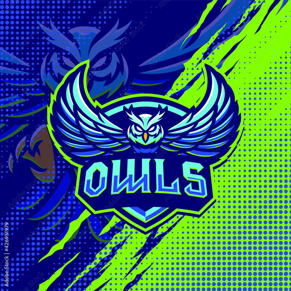 Obraz premium Owls mascot logo design illustration