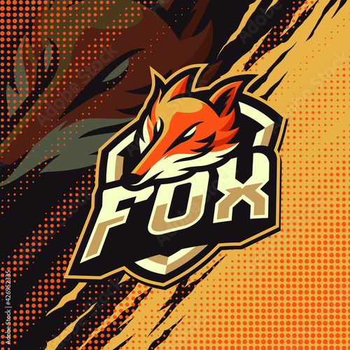 Fox mascot logo design illustration