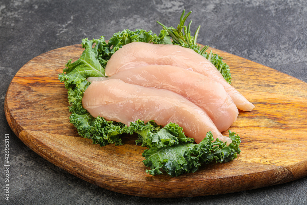 Raw small chicken fillet for cooking Raw small chicken fillet for cooking