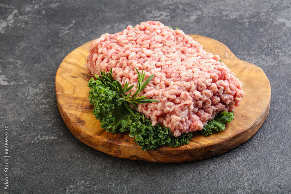 Raw pork minced meat for cooking Raw pork minced meat for cooking