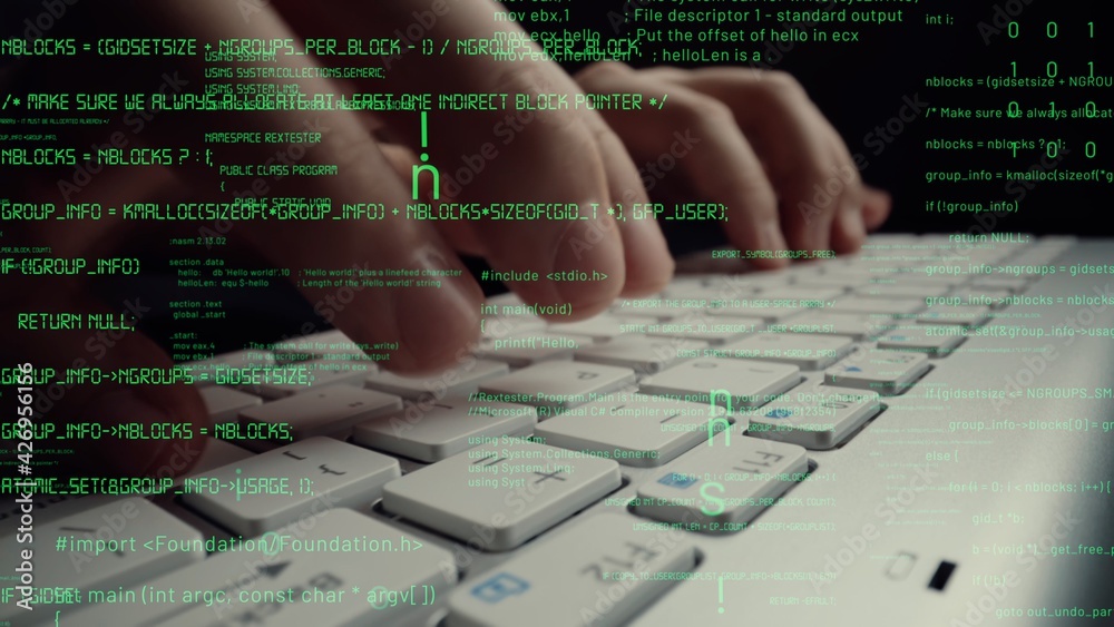 Creative visual of computer programming coding and software development ...