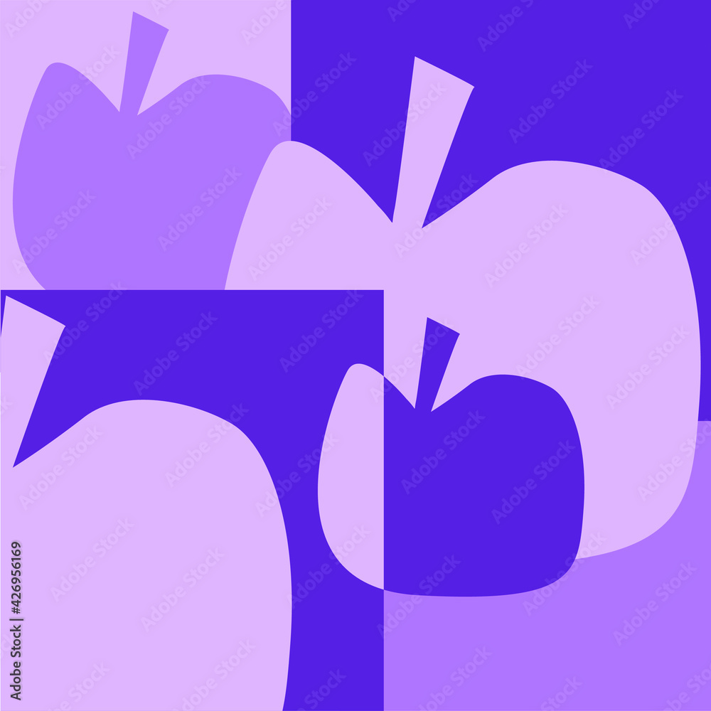 vector illustration of an abstract apple for a modern minimalist wall decoration vector illustration of an abstract apple for a modern minimalist wall decoration
