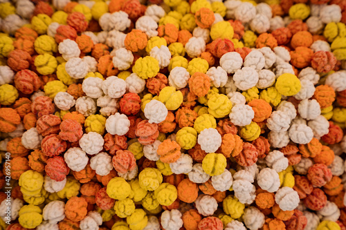 Colorful scented spices as a texture