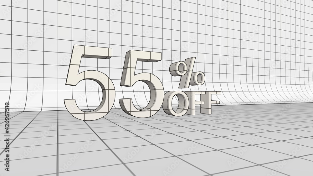 55 percent Discount 3D rendering 55 percent Discount 3D rendering