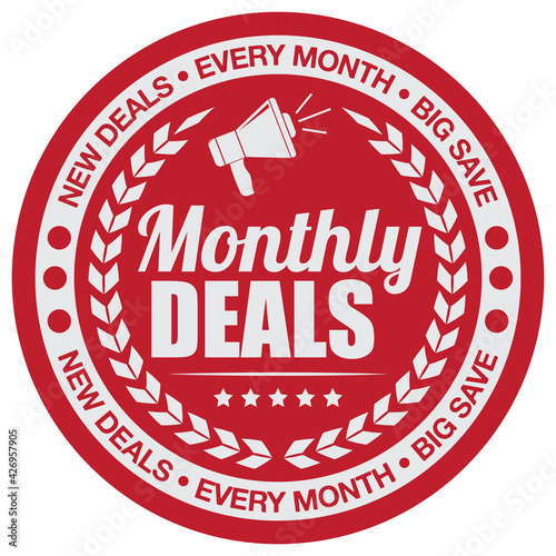 Monthly Deals Label 