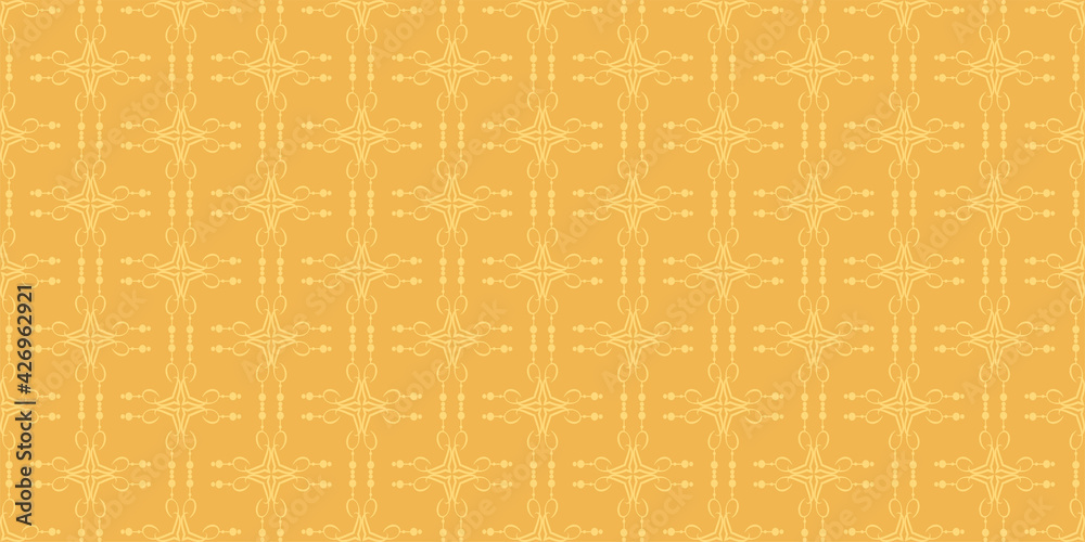 Bright background pattern with floral ornaments on a yellow background, great for holiday covers, wallpapers. Seamless pattern, texture for your design. Vector image Bright background pattern with floral ornaments on a yellow background, great for holiday covers, wallpapers. Seamless pattern, texture for your design. Vector image