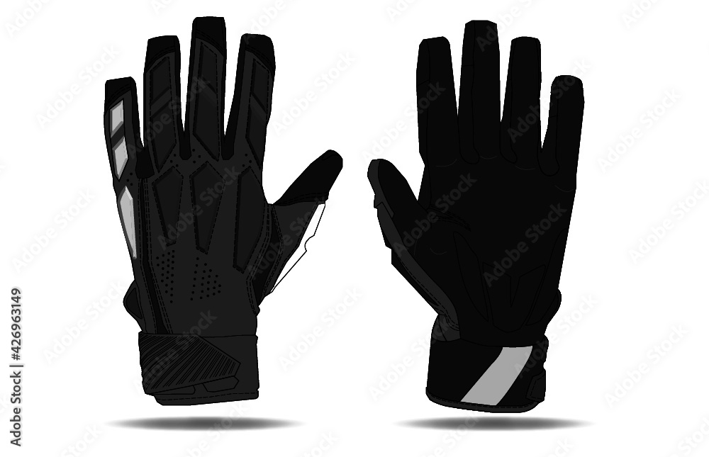Football Gloves Vector Sketch Template Stock Vector Adobe Stock
