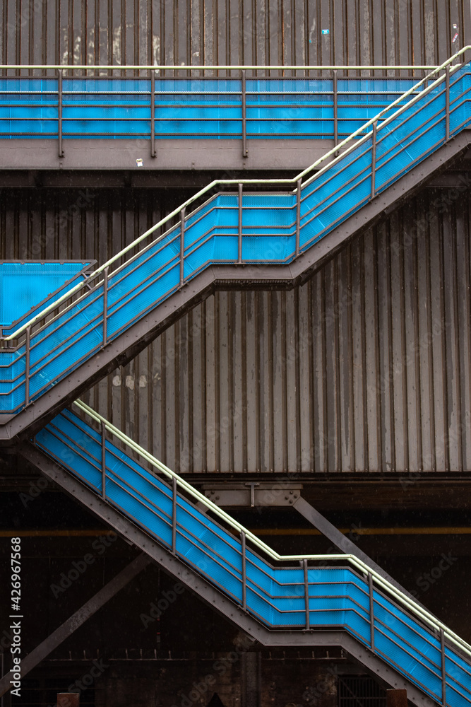 Fototapeta premium Colourful stairway up a building